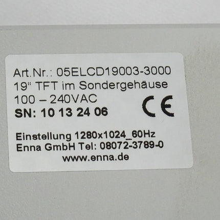 Enna 05ELCD19003-3000 19" TFT Industrie Panel 100-240VAC - Maranos.de
