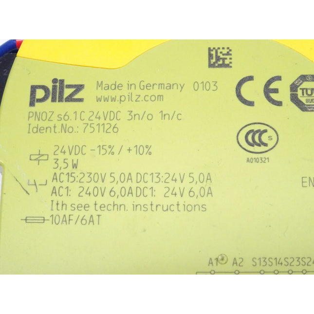 Pilz PNOZ s6.1C 24VDC 3n/o 1n/c / 751126 - Maranos.de