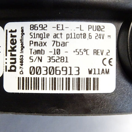 Bürkert Positioner 00306913 306913 8692-E1-..-L PU02 / Neu - Maranos.de