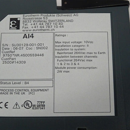 Eurotherm SU30129-001-001 Modbus Modul 2500 Profibus 4Loopuw - Maranos.de