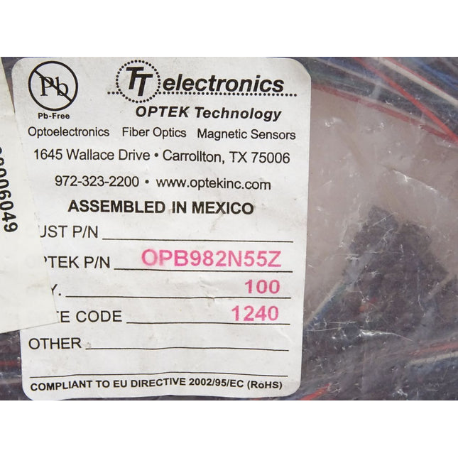 TT electronics OPTEK Technology Fiber Optics OPB982N55Z / Inhalt : 100 Stück / Neu OVP - Maranos.de