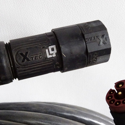 LQ Group X-TEC 23 Leistungsstecker mit Kabel 3+PE+5 Kunststoff gerade 1116874-02000 ca 20m / Unbenutzt - Maranos.de