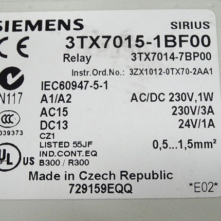 Siemens 3TX7015-1BF00 Relais - Maranos.de