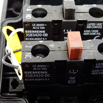 Siemens Pilzdrucktaster schwarz 3SB3420-0B 3SB3420-0C  mit Gehäuse - Maranos.de