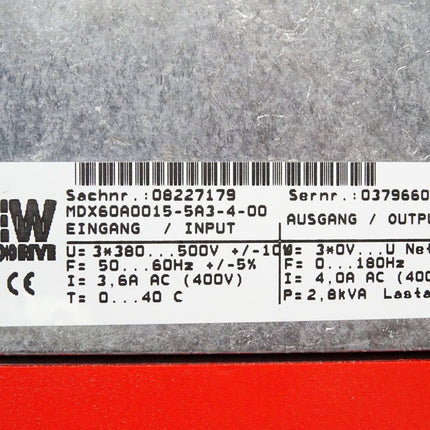 SEW Eurodrive Movidrive Umrichter 1.5kW MCS41A0015-5A3-4-0T 08275416 MDX60A0015-5A3-4-00 08227179 - Maranos.de