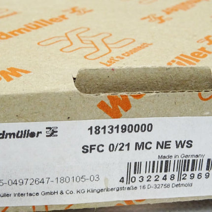 Weidmüller Leiter- und Kabelmarkierer 1813190000 SFC 0/21 MC NE WS / Inhalt : 200 Stück / Neu OVP - Maranos.de