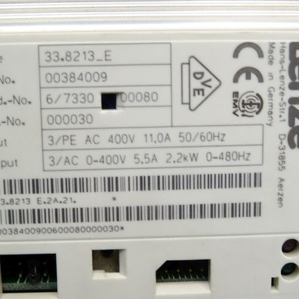 Lenze Frequenzumrichter 33.8213_E 00384009 E.2A.21 2.2kW - Maranos.de