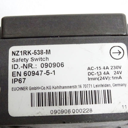 Euchner Safety Switch 090906 NZ1RK-538-M Sicherheitsschalter - Maranos.de