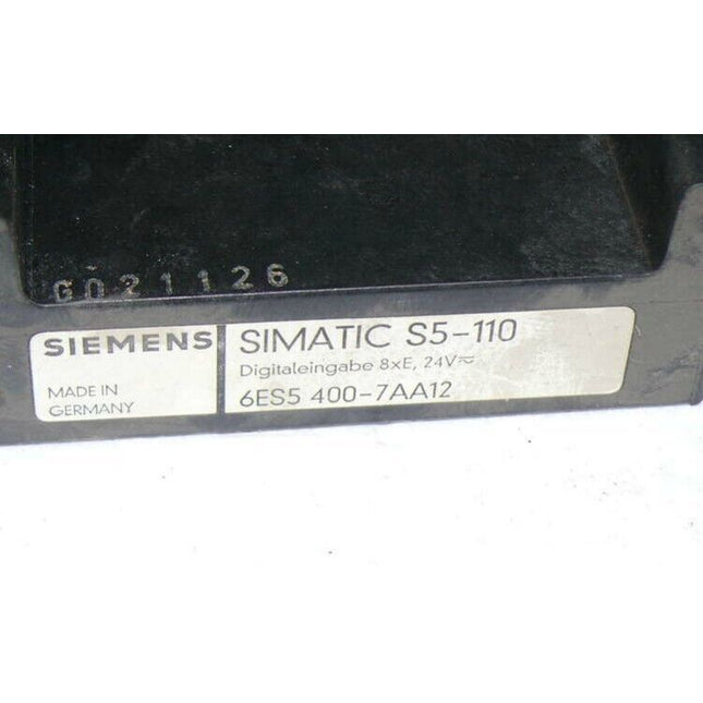 SIEMENS Simatic S5-110 Digitaleingabe 6ES5 400-7AA12 /6ES5400-7AA12  8xE / 24V - Maranos.de