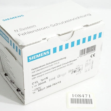 Siemens Fehlerstrom-Schutzeinrichtung 5SU1356-7KV13  / Neu OVP - Maranos.de