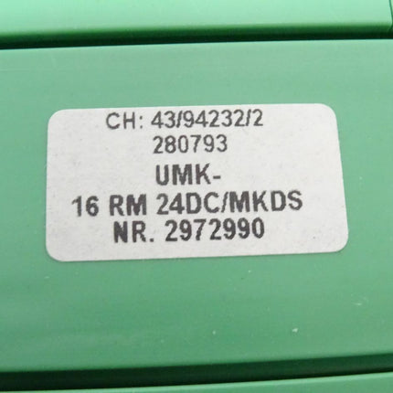 Phoenix Contact 280793 UMK-16RM 24DC/MKDS / 2972990 mit OVP - Maranos.de
