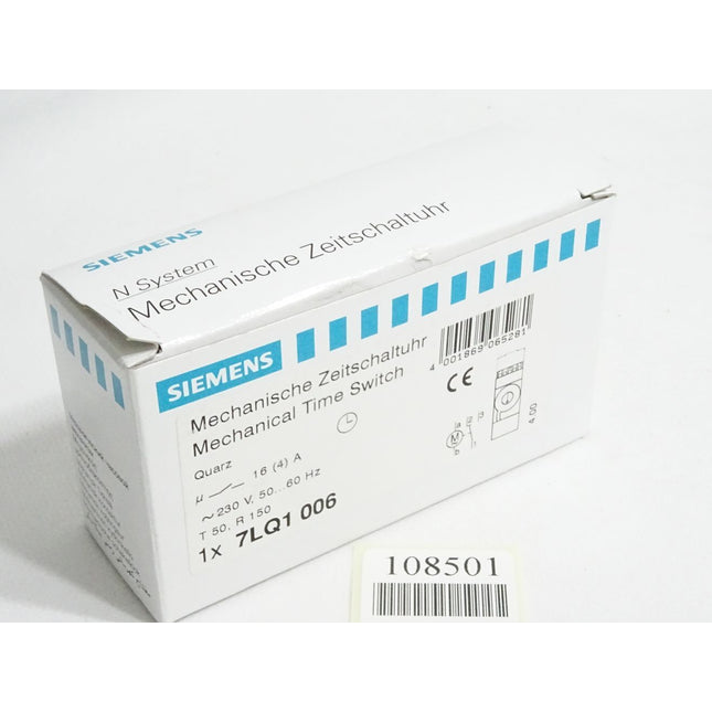 Siemens Mechanische Zeitschaltuhr 7LQ1006 / Neu OVP - Maranos.de
