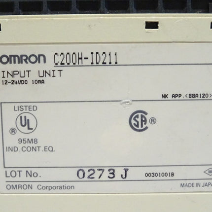 Omron C200H-ID211 Eingabeeinheit 12-24VDC / 10mA LOT: 0273J 003601001B - Maranos.de