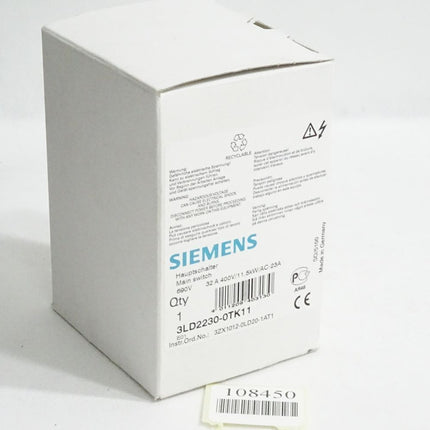 Siemens Hauptschalter 3LD2230-0TK11 / Neu OVP - Maranos.de