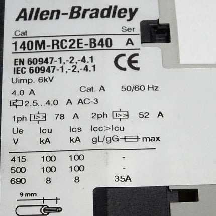 Allen Bradley 140M-RC2E-B40 Motorschutzschalter / Unbenutzt - Maranos.de