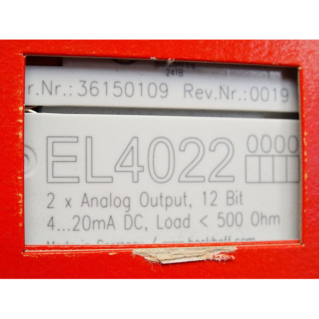 Beckhoff analoge Ausgangsklemme EL4022 Rev.0019 / Neu OVP - Maranos.de