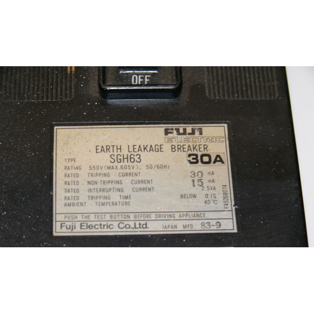 Fuji Electric Earth Leakage Breaker SGH63 / 30A SGH 63 - 30 A - Maranos.de