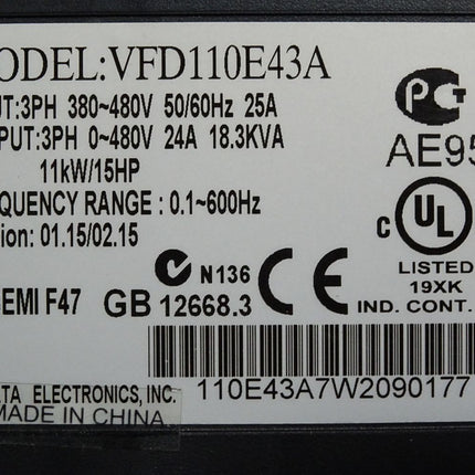 Delta VFD-Series VFD110E43A 11kW Frequenzumrichter - Maranos.de
