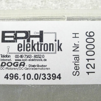EPH elektronik 496.10.0/3394 DC-Drehzalsteller neu - Maranos.de