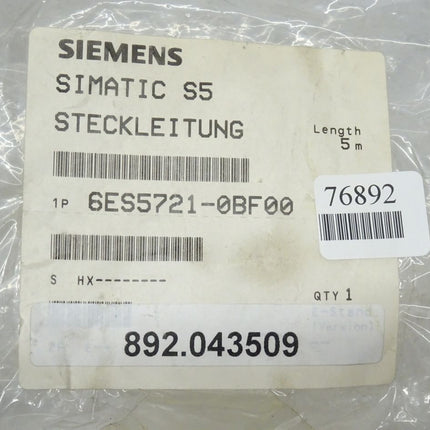 Siemens SIMATIC S5 6ES5721-0BF00 Steckleitung (5 Meter) 6ES5 721-0BF00 - NEU - Maranos.de