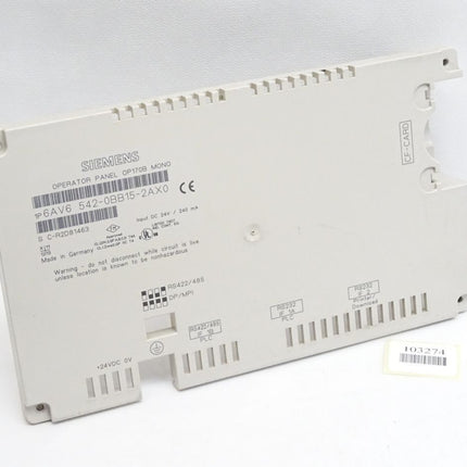 Siemens Backcover Rückschale Panel OP170B Mono 6AV6542-0BB15-2AX0 6AV6 542-0BB15-2AX0 - Maranos.de