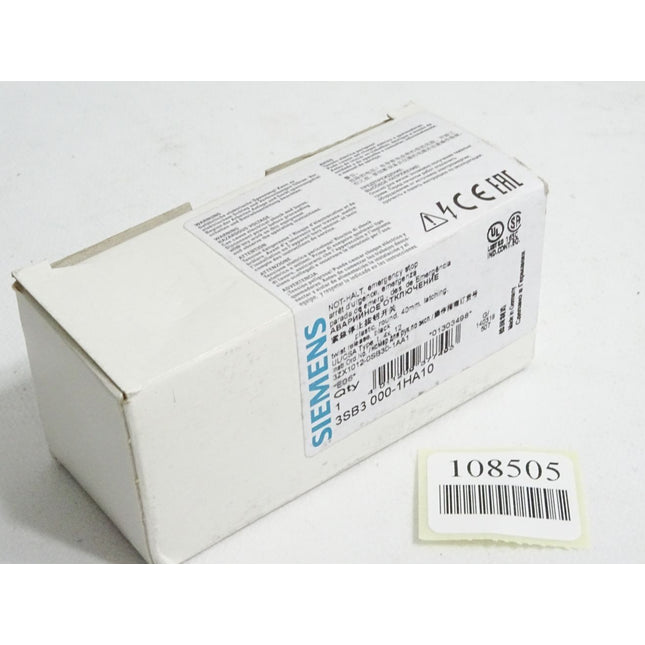 Siemens Not-Halt 3SB3000-1HA10 Pilzdrucktaster  / Neu OVP - Maranos.de