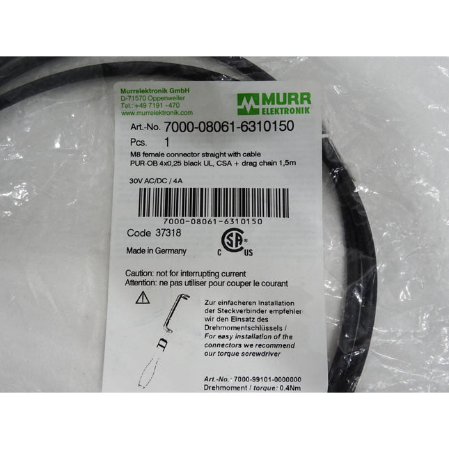 Murr Elektronik Kabel 1.5m 7000-08061-6310150 / Neu OVP - Maranos.de