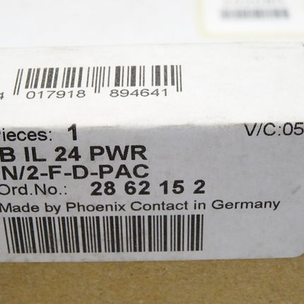 Phoenix Contact 2862152 IB IL 24 PWR IN/2-F-D-PAC Einspeisemodul / Neu OVP versiegelt - Maranos.de