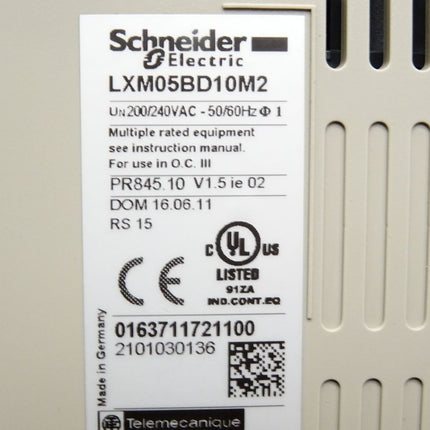 Schneider Electric Servoverstärker 0,75kW LXM05BD10M2 DEFEKT - Maranos.de