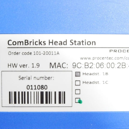 Procentec ComBricks Standard monitoring Kit 101-200QBS 1 Channel SCOPE Repeater 1 + Head Station 1B 101-20011A / Neu OVP - Maranos.de