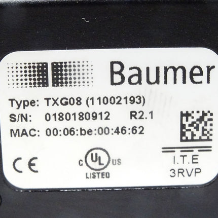 Baumer Sensor TXG08 11002193 Gigabit Ethernet 0,8 Megapixel Monochrom - Maranos.de