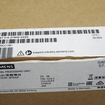 Siemens S7-1500 CPU1516T-3PN/DP 6ES7516-3TN00-0AB0 6ES7 516-3TN00-0AB0 / Neu OVP - Maranos.de