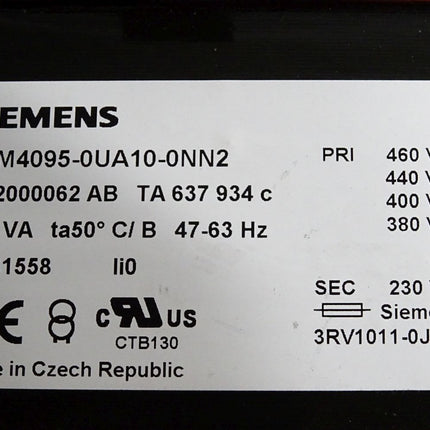 Siemens 4AM4095-0UA10-0NN2 Trafo Transformator 460-440-400-380V auf 230V - Maranos.de