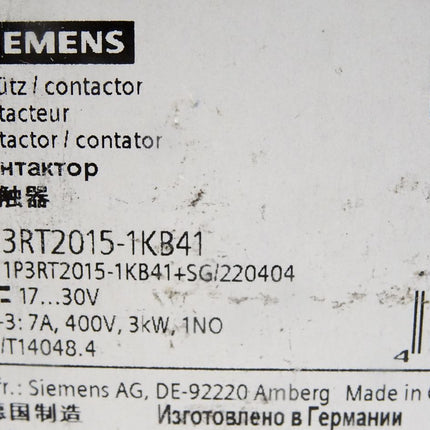 Siemens Schütz 3RT2015-1KB41 / Neu OVP - Maranos.de