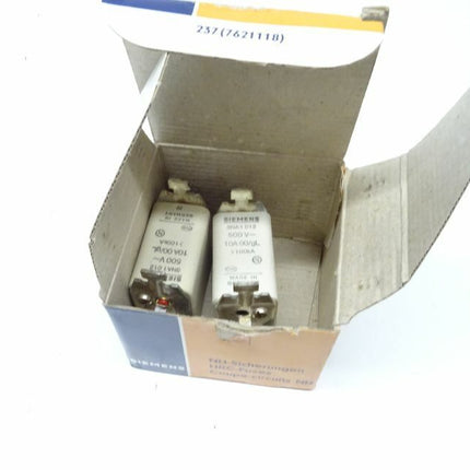 Siemens 2x 3NA1 012 Sicherung 500V / 10A 00/gl 3NA1012 - Maranos.de
