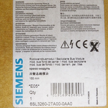 Siemens 6SL3260-2TA00-0AA0 / Rückwandbusmodul / Neu OVP - Maranos.de