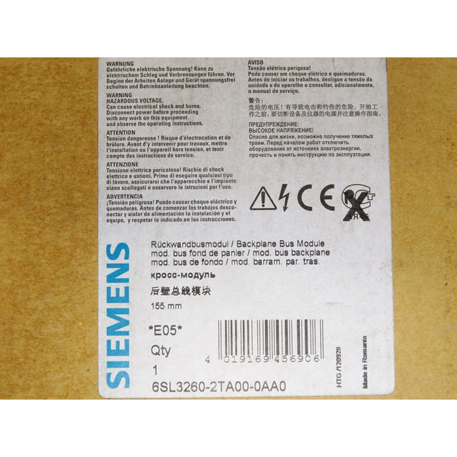Siemens 6SL3260-2TA00-0AA0 / Rückwandbusmodul / Neu OVP - Maranos.de