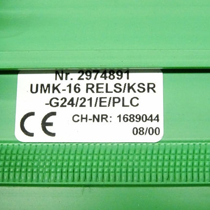Phoenix Contact 2974891 / Aktives SPS-Systemverkabelung / UMK-16 RELS/KSR-G24/21/E/PLC / Neu OVP - Maranos.de