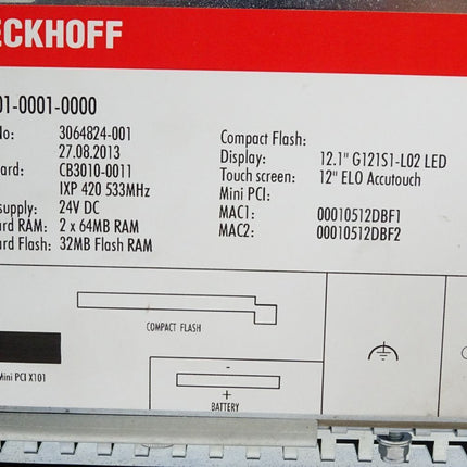 Beckhoff CP6601-0001-0000 Einbau-Panel-PC - Maranos.de