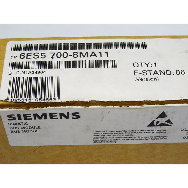 Siemens Simatic 6ES5700-8MA11 / 6ES5 700-8MA11 / Neu OVP - Maranos.de