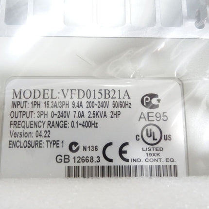 Delta Frequenzumrichter VFD015B21A 1.5kW / Neu OVP - Maranos.de