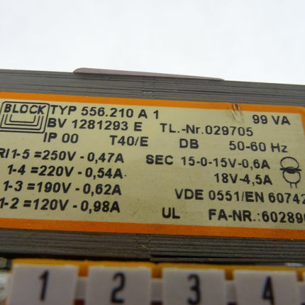 Erhardt+Leimer SE12321 Block 556.210 A1 Trafo Netzteil - Maranos.de