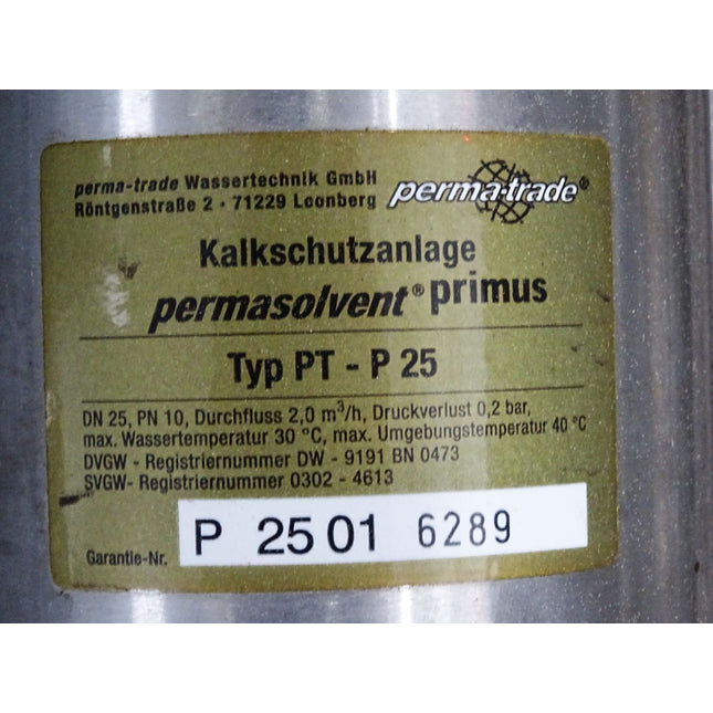 Perma-Trade Kalkschutzanlage Permasolvent Primus PT-P25 - Maranos.de