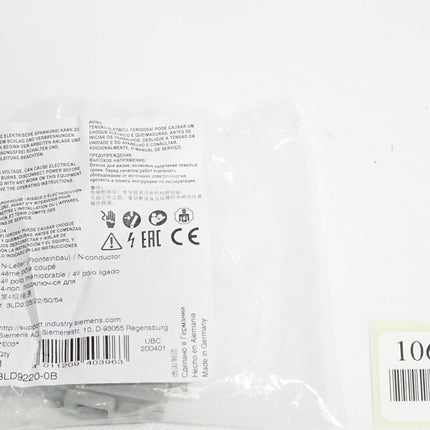 Siemens Neutralleiter 3LD9220-0B / Neu OVP - Maranos.de