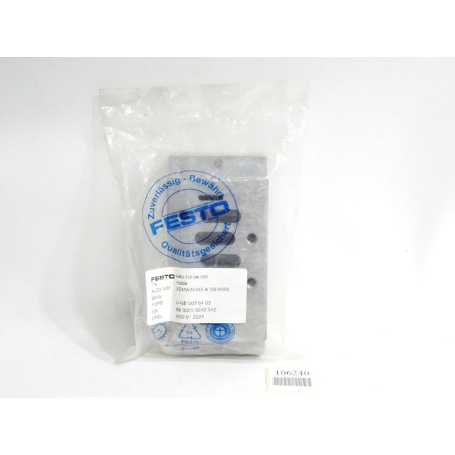 Festo 10336 NAS-1/2-3A-ISO Einzelanschlussplatte / Neu OVP - Maranos.de