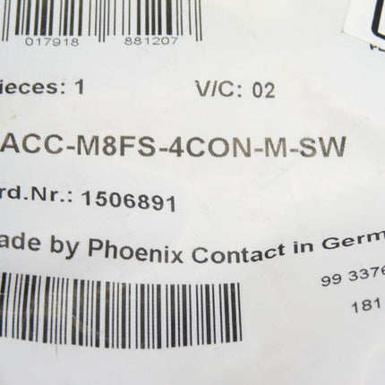 Phoenix Contact 1506891 SACC-M8FS-4CON-M-SW Steckverbinder / Neu OVP - Maranos.de