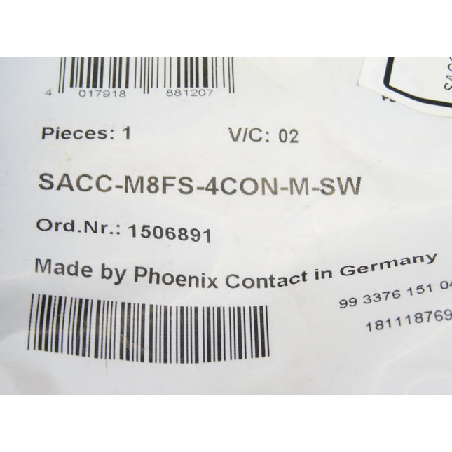 Phoenix Contact 1506891 SACC-M8FS-4CON-M-SW Steckverbinder / Neu OVP - Maranos.de