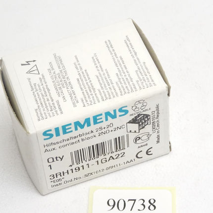 Siemens Hilfsschalterblock 3RH1911-1GA22 / Neu OVP - Maranos.de