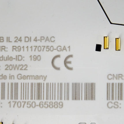 Rexroth R911170750 -GA1 R-IB IL 24 DI 4-PAC - Maranos.de