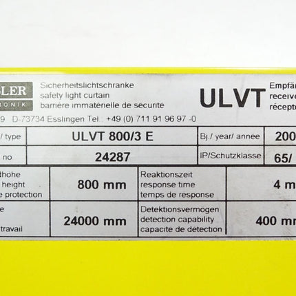 Fiessler Sicherheitslichtschranke ULVT 800/3 E ULVT800/3E ULVT 24287 Empfänger - Maranos.de
